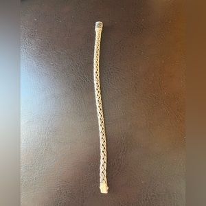 John Hardy SS bracelet with black sapphires